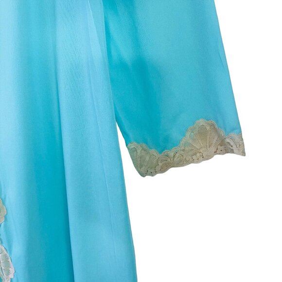 Vintage 1970 Emilio Pucci Formfit Rogers Blue mint Nightgown Robe M medi… - Picture 6 of 10